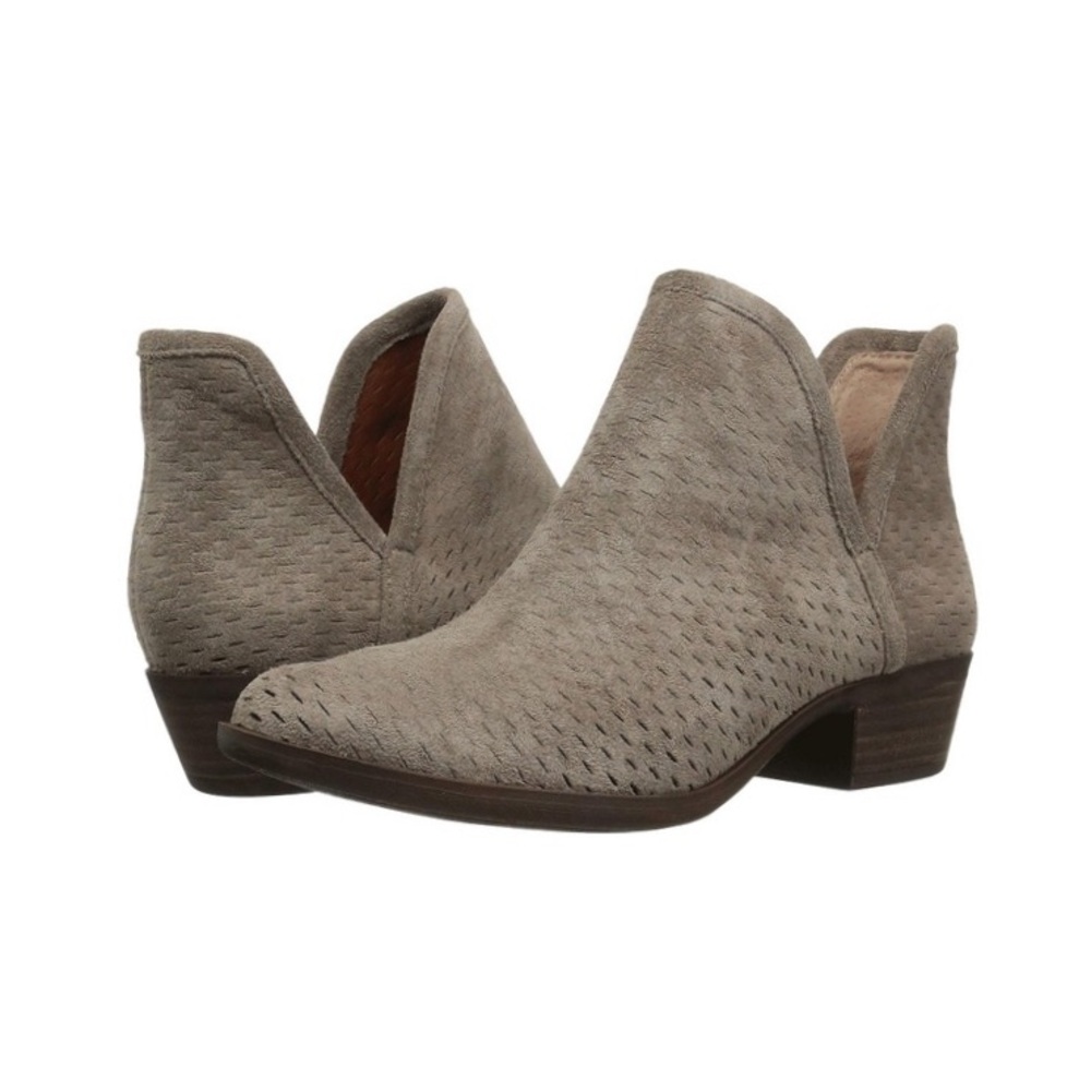 Lucky Brand Perforated Suede Leather Baley Booties